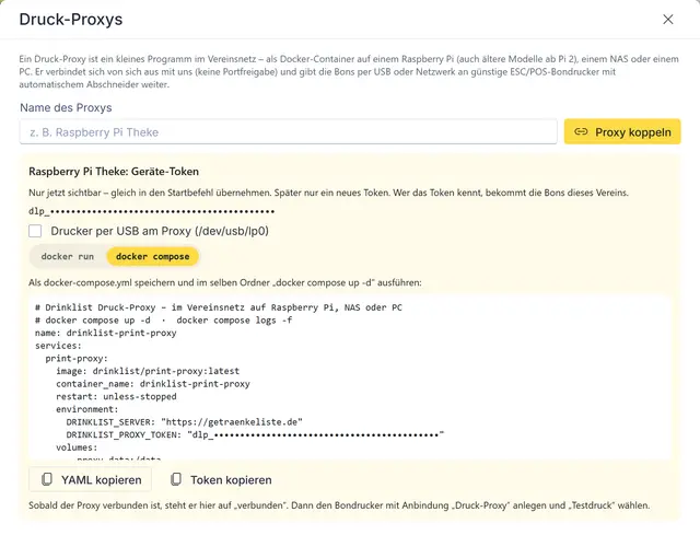 Dieselbe Einstellung als docker-compose.yml zum Kopieren (docker compose)