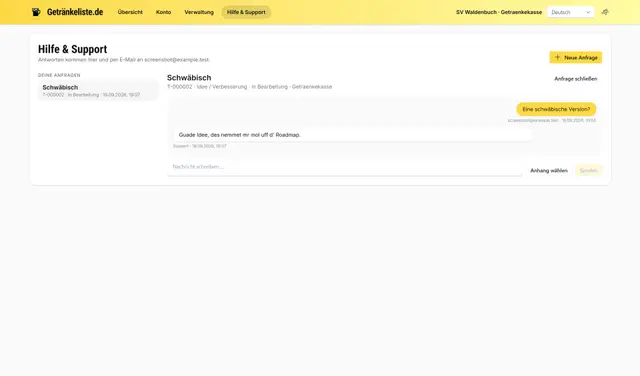 Support-Anfragen